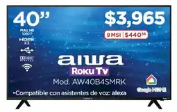 Chedraui Aiwa roku tv 40" oferta