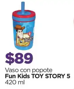 Chedraui Fun kids toy story 5 vaso con popote oferta