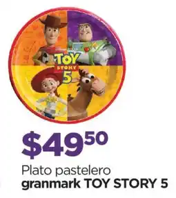 Chedraui Granmark toy story 5 plato pastelero oferta