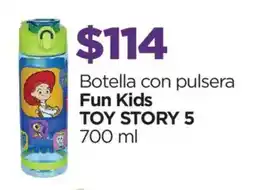 Chedraui Fun kids toy story 5 botella con pulsera oferta