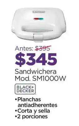 Chedraui Black+ decker sandwichera oferta