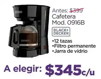 Chedraui Black+ decker cafetera oferta
