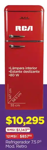 Chedraui RCA refrigerador 7.5 P³ oferta