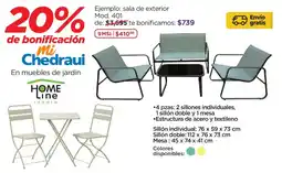 Chedraui Chedraui/ home line sala de exterior oferta