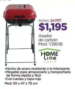 Chedraui Home line asador de carbón oferta