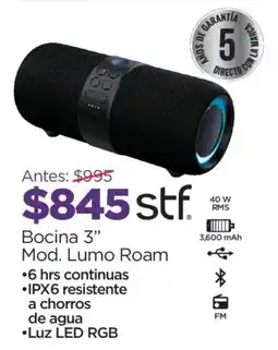 Chedraui Lumo roam bocina 3" oferta