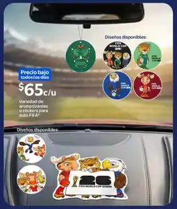 Walmart Fifa variedad de aromatizantes o stickers para auto oferta