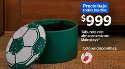 Walmart Mainstays taburete con almacenamiento oferta