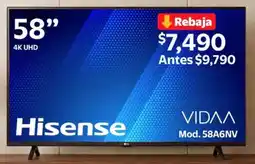 Walmart Hisense tv 58" oferta