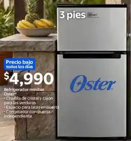 Walmart Oster refrigerador minibar oferta