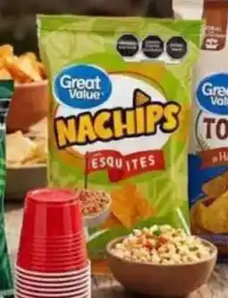 Walmart Great value nachips sabor esquite oferta