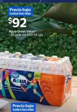 Walmart Great value agua oferta
