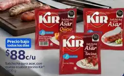 Walmart Kir salchicha para asar, con queso o sabor tocino oferta