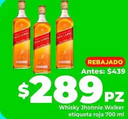 HEB Johnnie walker - whisky etiqueta roja oferta