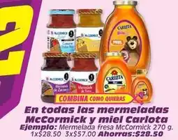 Soriana Híper Mccormick - mermeladas y miel oferta