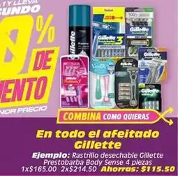 Soriana Híper Gillette - rastrillo desechable oferta