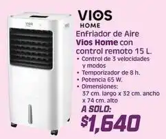 Soriana Híper Vios - enfriador de aire con control remoto 15 l oferta