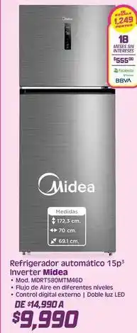 Soriana Híper Midea - refrigerador automático 15p¹ inverter oferta