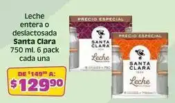Soriana Híper Santa clara - leche entera o deslactosada oferta