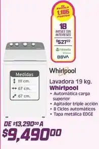 Soriana Híper Whirlpool - lavadora 19 kg oferta