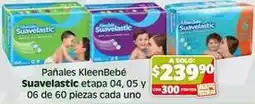Soriana Híper Kleenbebé - pañales suavelastic etapa 04, 05 y 06 oferta