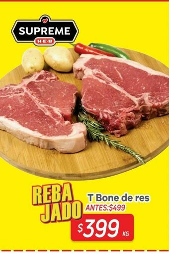 HEB T bone de res oferta