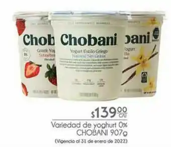 Fresko Variedad de yogurt chobani 907g oferta