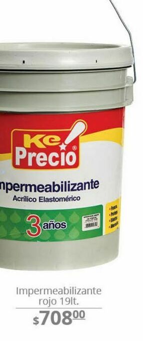 La Comer Impermeabilizante rojo 19l oferta