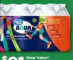 Bodega Aurrerá Great value - agua purificada libre de sodio oferta