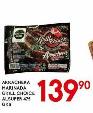 Alsuper Arrachera marinada grill choice alsuper 475g oferta