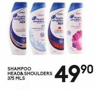 Alsuper Shampoo head & shoulders 375ml oferta