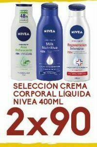 Alsuper Crema corporal liquida nivea 400ml x 2 oferta