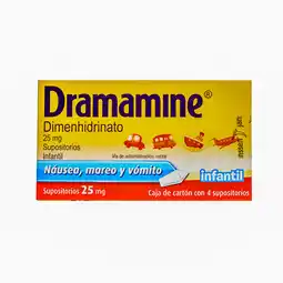 Farmacias YZA Dramamine Infantil 25Mg 4 Pzas oferta
