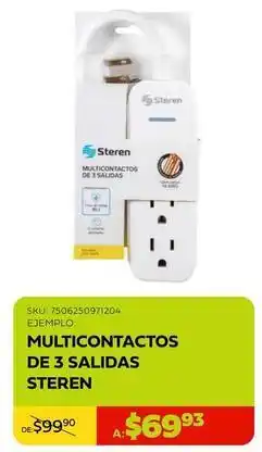 DelSol Steren - multicontactos de 3 salidas oferta