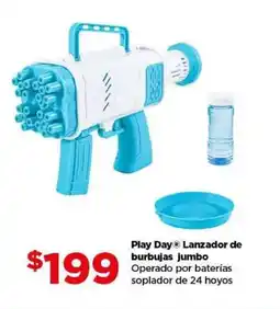 Bodega Aurrerá Play day lanzador de burbujas jumbo operado por baterías soplador oferta