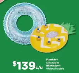 Bodega Aurrerá Funsicle salvadidas bluescape hielera inflable oferta