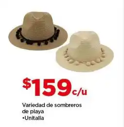 Bodega Aurrerá Variedad de sombreros de playa unitalla oferta