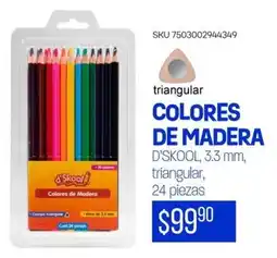Woolworth Triangular colores de madera d'skool oferta
