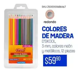 Woolworth Colores de madera d'skool, oferta