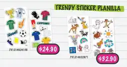 Woolworth Trendy sticker planilla oferta