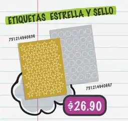 Woolworth Etiquetas estrella y sello oferta