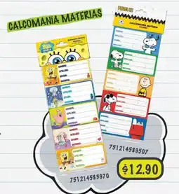 Woolworth Calcomania materias oferta