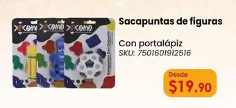 Sacapuntas de figuras con portalápiz