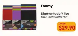 Woolworth Foamy diamantado y liso oferta