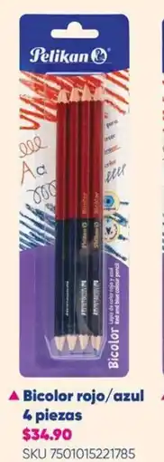 Woolworth Pelikan bicolor rojo/azul oferta
