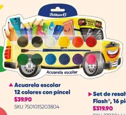Woolworth Acuarela escolar 12 colores con pincel oferta