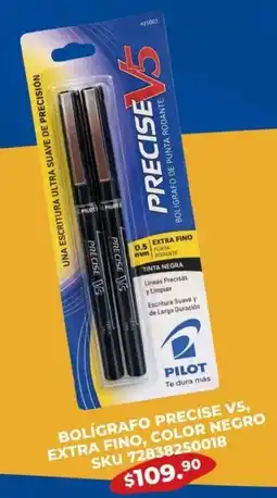 Woolworth Bolígrafo precise v5, extra fino, color negro oferta