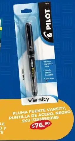 Woolworth Pluma fuente varsity, puntilla de acero, negro oferta