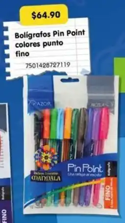 Woolworth Bolígrafos pin point colores punto fino oferta