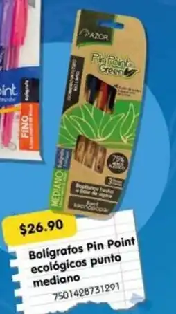 Woolworth Bolígrafos pin point ecológicos punto mediano oferta